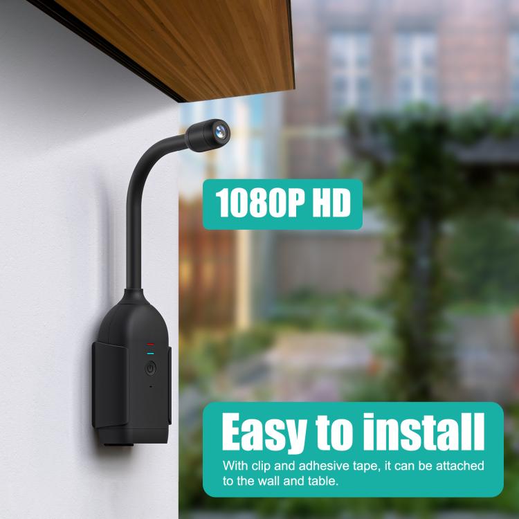 QJ700 1080P HD WiFi Panoramic 360-degree Snake Tube Camera, Support Motion Detection(Black) by bashfashion
