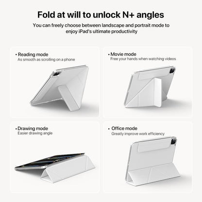 For iPad Pro 11 2022 / 2021 Four-corner Anti-collision Magnetic Double-sided Clip Tablet Case(White) by bashfashion