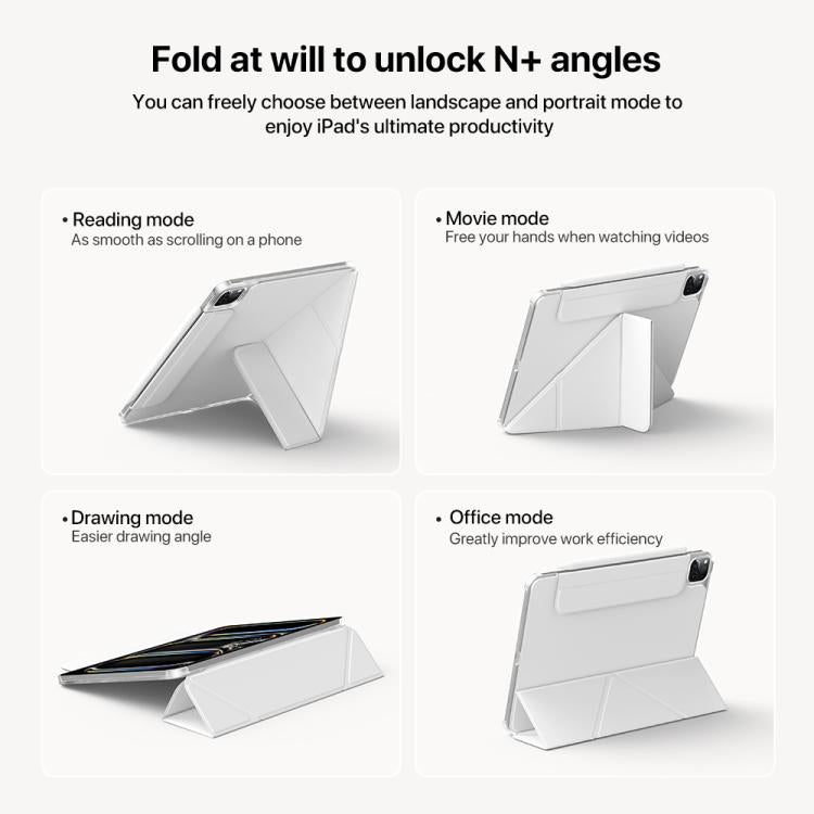 For iPad Pro 11 2025 / 2024 Four-corner Anti-collision Magnetic Double-sided Clip Tablet Case(Purple) by bashfashion