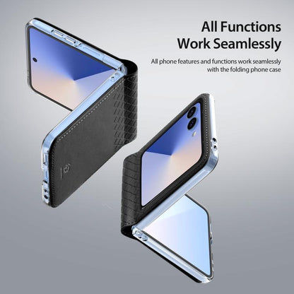 For Samsung Galaxy Z Flip7 5G DUX DUCIS Bril Series PU + TPU Phone Case(Black) by DUX DUCIS