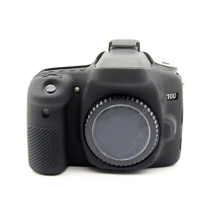 For Canon EOS 70D Soft Silicone Protective Case(Black) by bashfashion