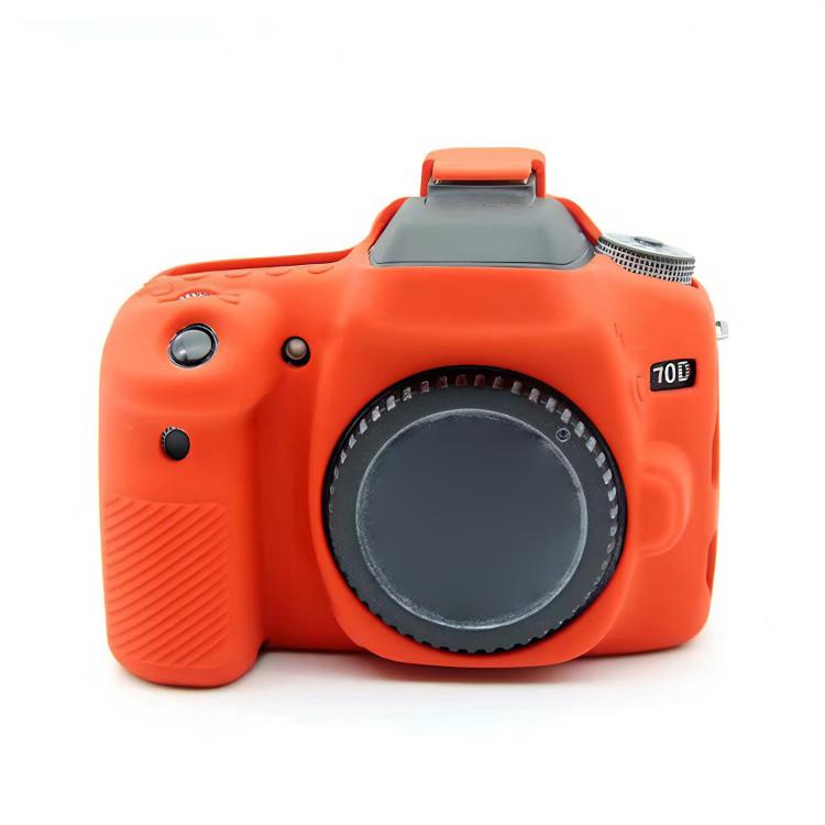 For Canon EOS 70D Soft Silicone Protective Case(Red) by bashfashion