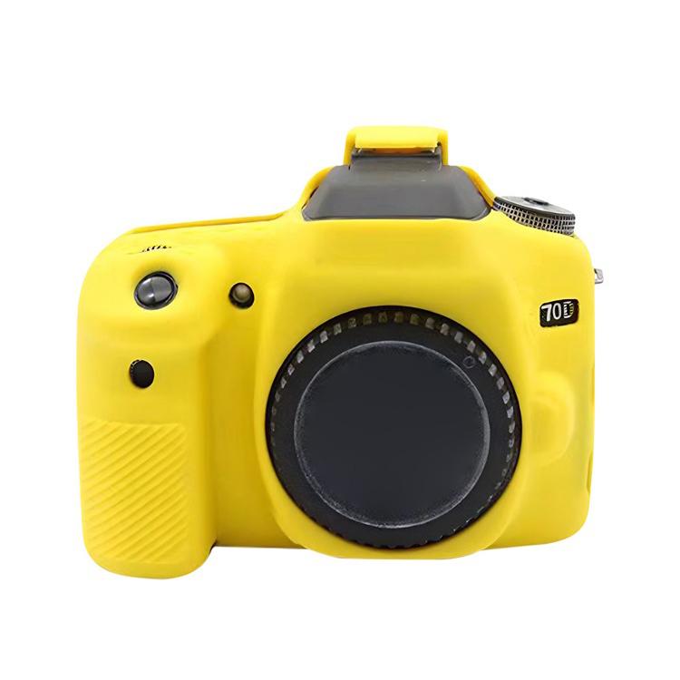 For Canon EOS 70D Soft Silicone Protective Case(Yellow) by bashfashion