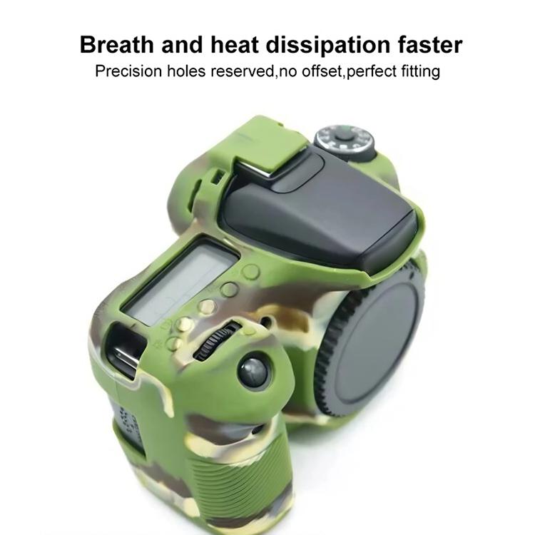 For Canon EOS 70D Soft Silicone Protective Case(Camouflage) by bashfashion