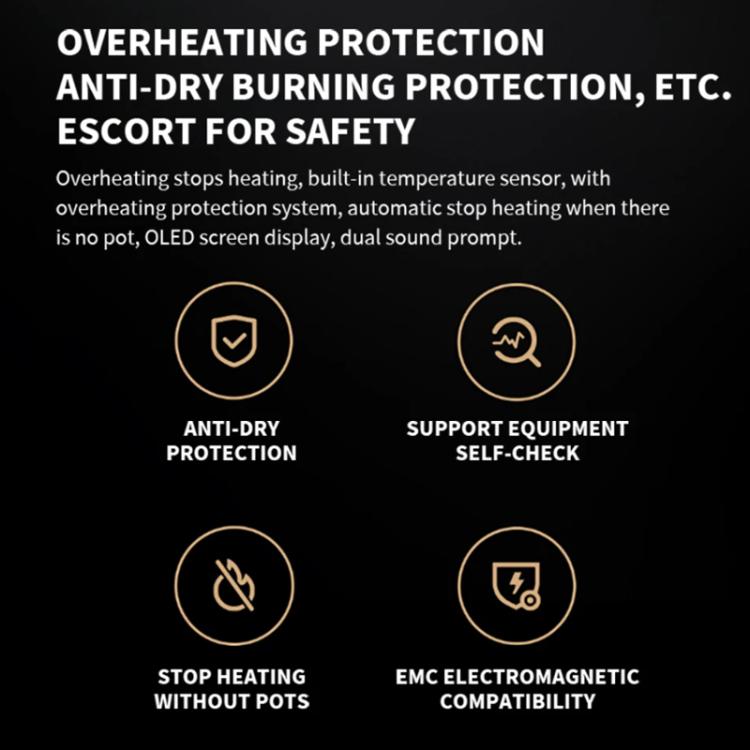 Original Xiaomi Mijia Smart Ultra-thin Induction Cooker 2100W Home Induction Cooker(US Plug) by Xiaomi