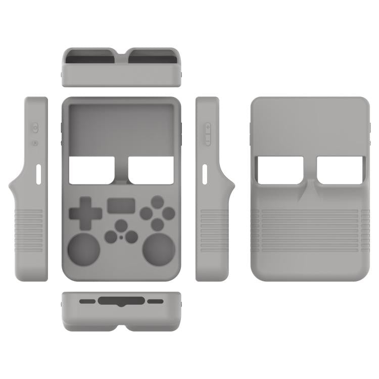 For ANBERNIC R36S Silicone Handheld Game Console Protective Case(Grey) by bashfashion