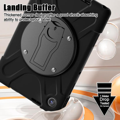 For Lenovo Tab 10.1 2025 / ZhaoYang K10c Silicone Hybrid PC Tablet Case with Shoulder Strap(Black) by bashfashion