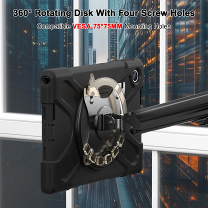 For Lenovo Tab 10.1 2025 / ZhaoYang K10c Silicone Hybrid PC Tablet Case with Shoulder Strap(Black) by bashfashion