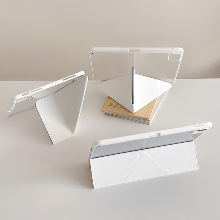 For iPad Air 13 2025 / 2024 Rainbow Gradient Y-Fold Holder Leather Tablet Case(Gradient Yellow) by bashfashion