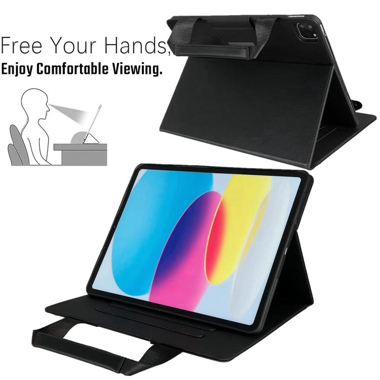 For iPad Air 13 2025 / 2024 Zipper Handle Retro Smart Leather Tablet Case(Black) by bashfashion