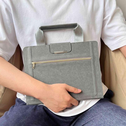 For iPad 10.2 2021 / 2020 / 2019 Zipper Handle Retro Smart Leather Tablet Case(Grey) by bashfashion