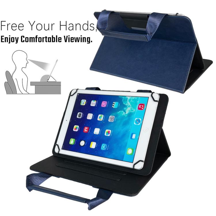 10 inch Zipper Handle Retro Leather Tablet Case(Royal Blue) by bashfashion