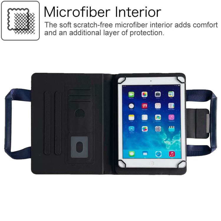 10 inch Zipper Handle Retro Leather Tablet Case(Royal Blue) by bashfashion