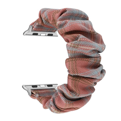 For Apple Watch Series 7 45mm / 6 & SE & 5 & 4 44mm / 3 & 2 & 1 42mm JK Uniform Style Cloth + Stainless Steel Watch Band(Red + Blue) by bashfashion