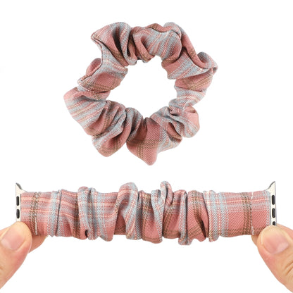 For Apple Watch Series 7 45mm / 6 & SE & 5 & 4 44mm / 3 & 2 & 1 42mm JK Uniform Style Cloth + Stainless Steel Watch Band(Red + Blue) by bashfashion