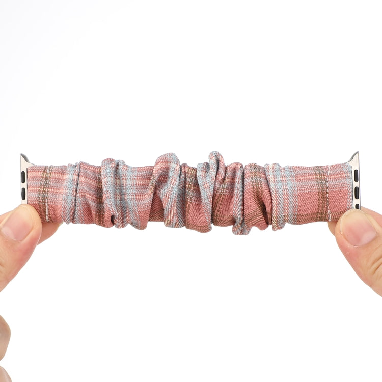 For Apple Watch Series 7 41mm / 6 & SE & 5 & 4 40mm / 3 & 2 & 1 38mm JK Uniform Style Cloth + Stainless Steel Watch Band(Red + Blue) by bashfashion