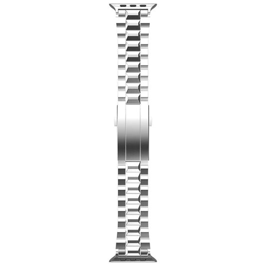 For Apple Watch 42mm / 41mm / 40mm / 38mm T-shaped Turtle Buckle Detachable Titanium Watch Band(Silver) by bashfashion