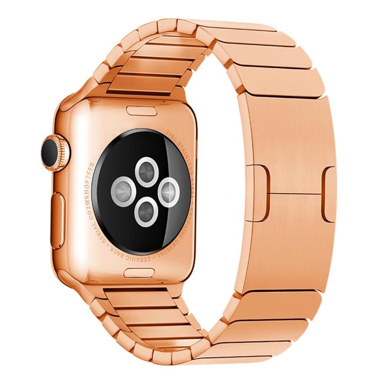For Apple Watch 42mm / 41mm / 40mm / 38mm xDfind One Bead Stainless Steel Watch Band(Rose Gold) by xDfind