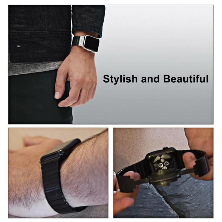 For Apple Watch 42mm / 41mm / 40mm / 38mm xDfind One Bead Stainless Steel Watch Band(Gold) by xDfind