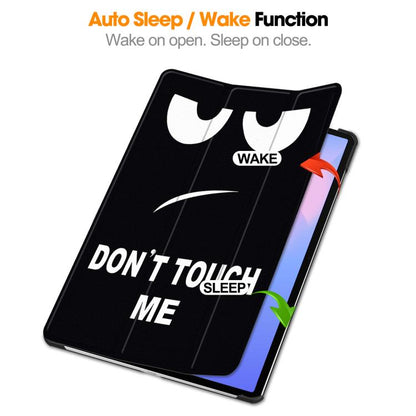 For Samsung Galaxy Tab S10 FE+ Custer Painted 3-Fold Holder Smart Leather Tablet Case(Big Eye Me) by bashfashion