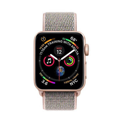 For Apple Watch 42mm / 41mm / 40mm / 38mm xDfind Nylon Loop Hook and Loop Fastener Watch Band(Pink Sand) by xDfind