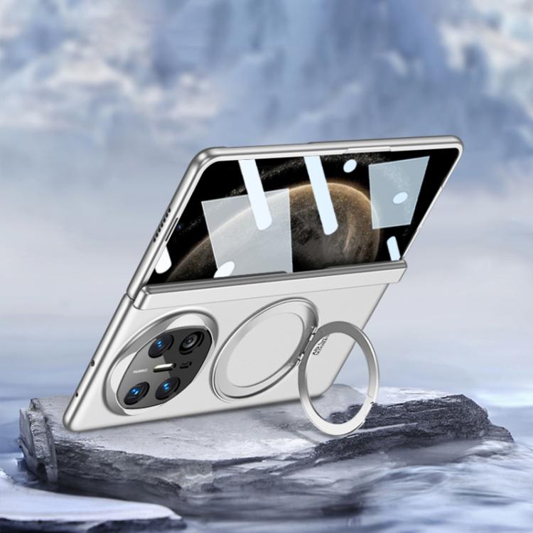 For Huawei Mate X6 GKK Integrated Magnetic Folding Hinge Ultra-thin Phone Case with Rotating Stand(Red) by GKK