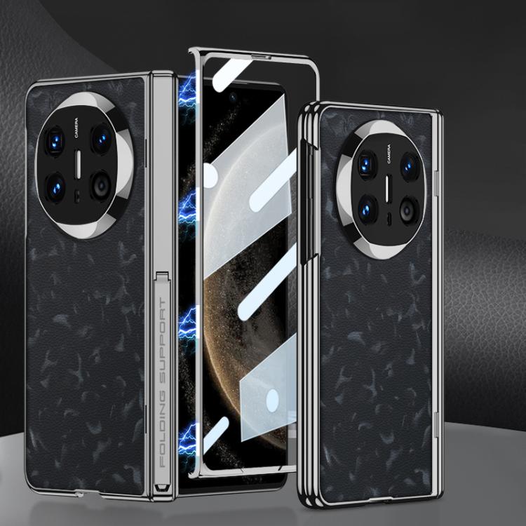 For Huawei Mate X6 GKK Integrated Magnetic Fold Hinge Phantom Leather Nebula Phone Case(Black) by GKK