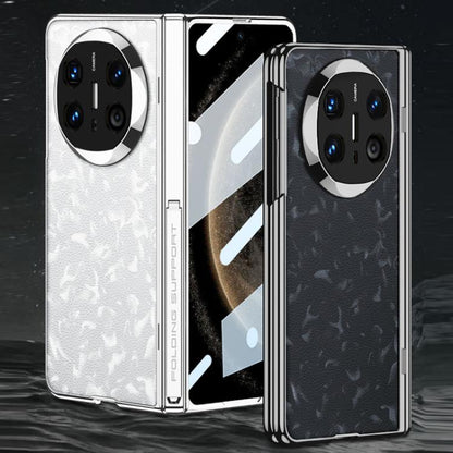 For Huawei Mate X6 GKK Integrated Magnetic Fold Hinge Phantom Leather Nebula Phone Case(Black) by GKK