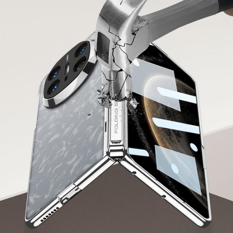 For Huawei Mate X6 GKK Integrated Magnetic Fold Hinge Phantom Leather Nebula Phone Case(Black) by GKK