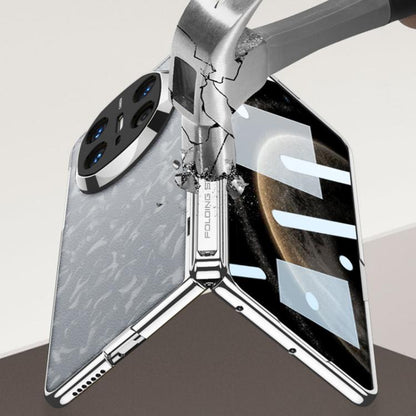 For Huawei Mate X6 GKK Integrated Magnetic Fold Hinge Phantom Leather Nebula Phone Case(Black) by GKK