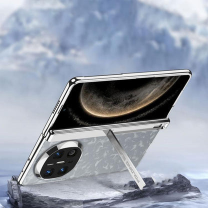 For Huawei Mate X6 GKK Integrated Magnetic Fold Hinge Phantom Leather Nebula Phone Case(Black) by GKK