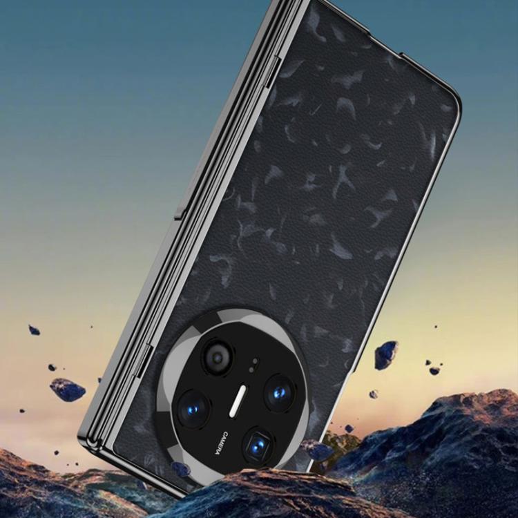 For Huawei Mate X6 GKK Integrated Magnetic Fold Hinge Phantom Leather Nebula Phone Case(Black) by GKK