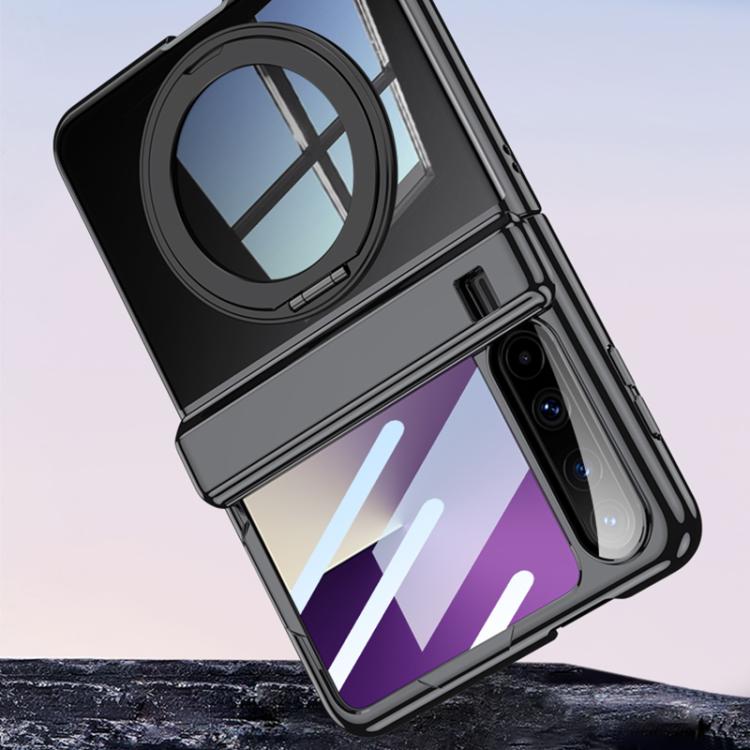 For Huawei Pura X GKK Folding Magnetic Hinge Phantom Phone Case with Rotating Stand(Silver) by GKK