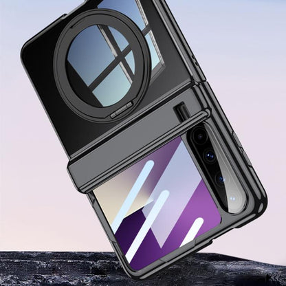 For Huawei Pura X GKK Folding Magnetic Hinge Phantom Phone Case with Rotating Stand(Silver) by GKK