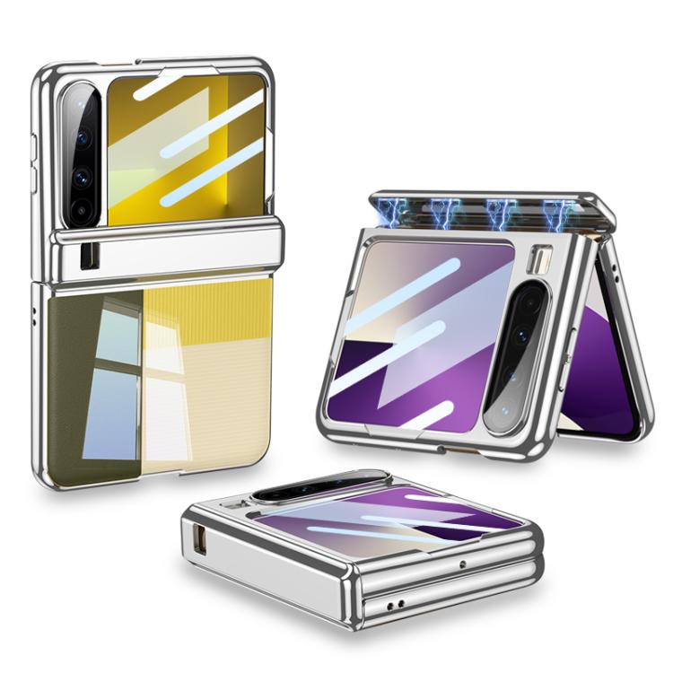 For Huawei Pura X GKK Folding Magnetic Hinge Phantom Phone Case(Silver) by GKK