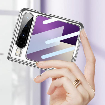 For Huawei Pura X GKK Folding Magnetic Hinge Phantom Phone Case(Silver) by GKK