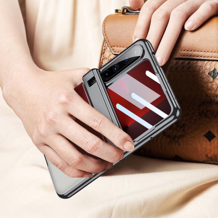 For Huawei Pura X GKK Folding Magnetic Hinge Phantom Phone Case(Silver) by GKK