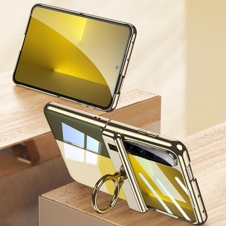 For Huawei Pura X GKK Folding Magnetic Hinge Phantom Phone Case with Ring Holder(Black) by GKK