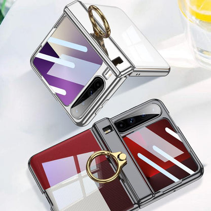 For Huawei Pura X GKK Folding Magnetic Hinge Phantom Phone Case with Ring Holder(Black) by GKK