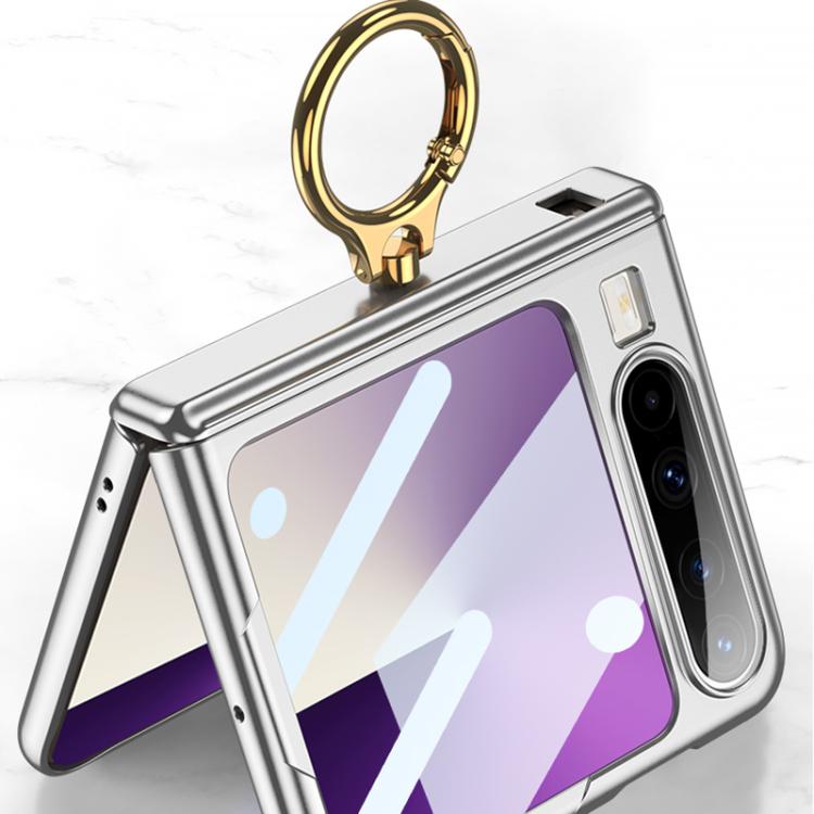 For Huawei Pura X GKK Integrated Magnetic Folding Hinge Phone Case with Ring Holder(Black) by GKK