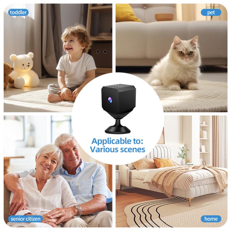 F1 1080P WiFi Mini Camera Supports Infrared Night(Black) by bashfashion