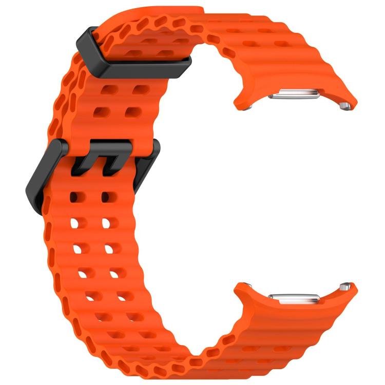 For Samsung Galaxy Watch Ultra 47mm / Ultra 2025 xDfind Ocean Hole Dual Buckle Silicone Watch Band(Orange) by xDfind