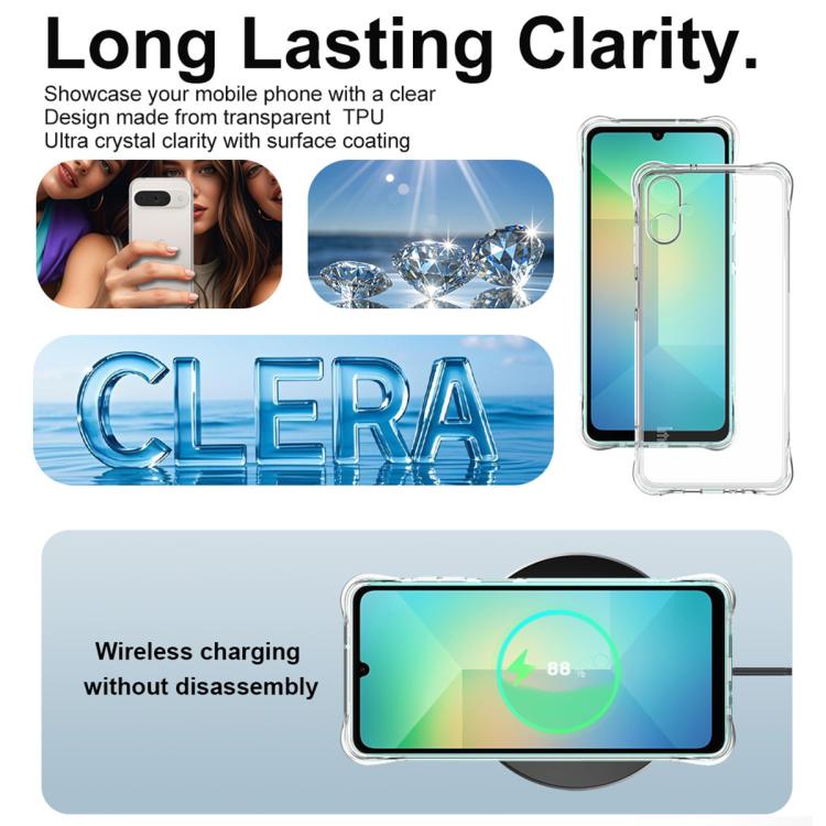 For Samsung Galaxy A06 5G imak Shockproof Airbag TPU Phone Case(Transparent) by imak