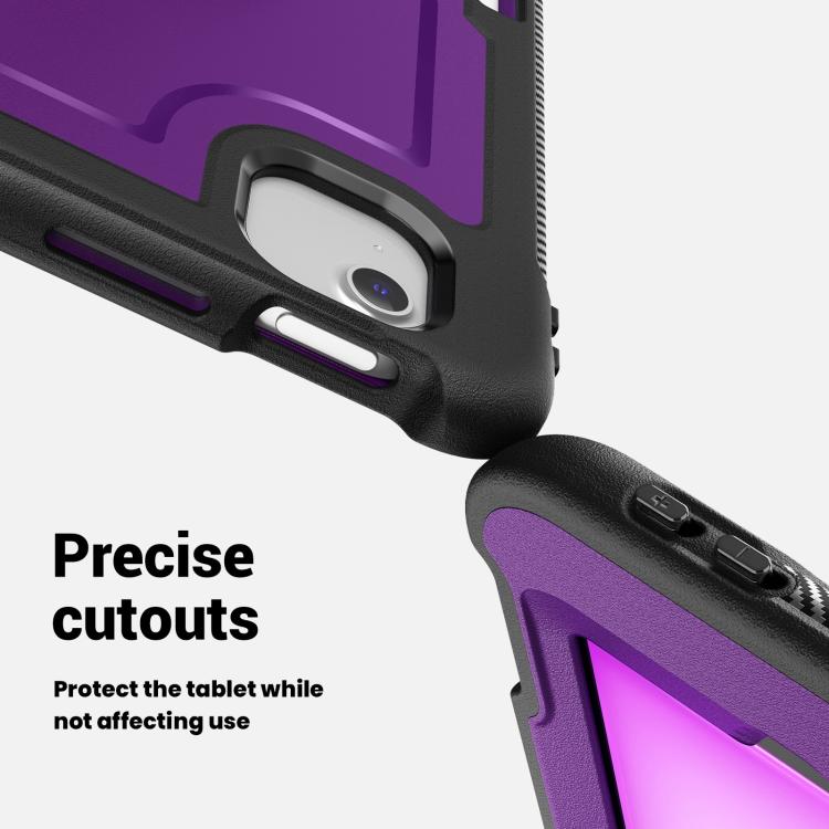 For iPad Air 13 2025 / 2024 Honeycomb Hand Grip Turntable Stand Tablet Case(Purple) by bashfashion