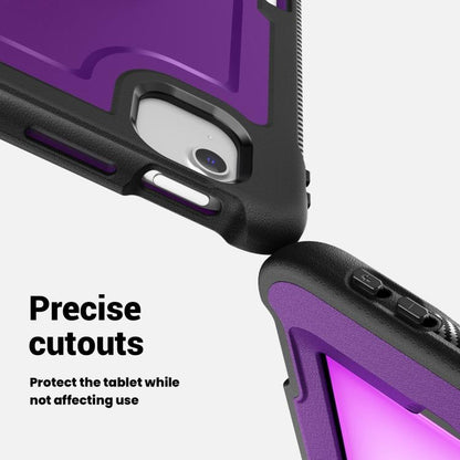 For iPad Air 13 2025 / 2024 Honeycomb Hand Grip Turntable Stand Tablet Case(Purple) by bashfashion