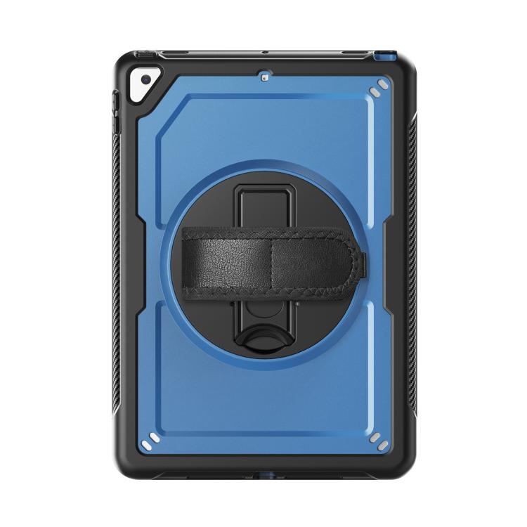 For iPad 10.2 2021 / 2020 / 10.5 2019 Honeycomb Hand Grip Turntable Stand Tablet Case(Navy Blue) by bashfashion