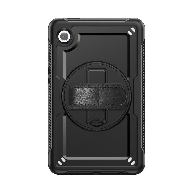 For Samsung Galaxy Tab A11 / A9 Honeycomb Hand Grip Turntable Stand Tablet Case(Black) by bashfashion