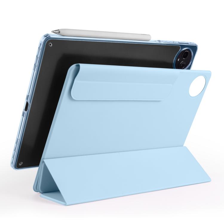 For Huawei MatePad Pro 12.2 Trifold Magnetic Split Acrylic Leather Tablet Case(Ice Blue) by bashfashion