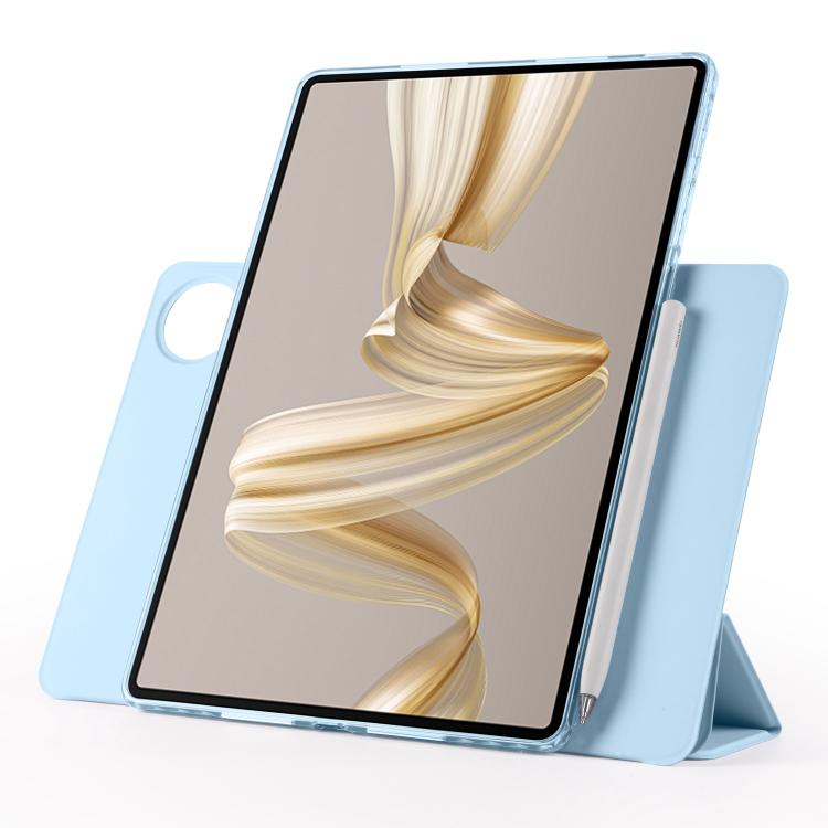 For Huawei MatePad Pro 12.2 Trifold Magnetic Split Acrylic Leather Tablet Case(Ice Blue) by bashfashion