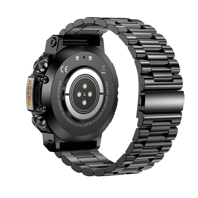 AK61 BT Call Smart Watch, Support Blood Pressure / Heart Rate / Sports Health Monitoring Fitness Tracker(Black Steel) by bashfashion
